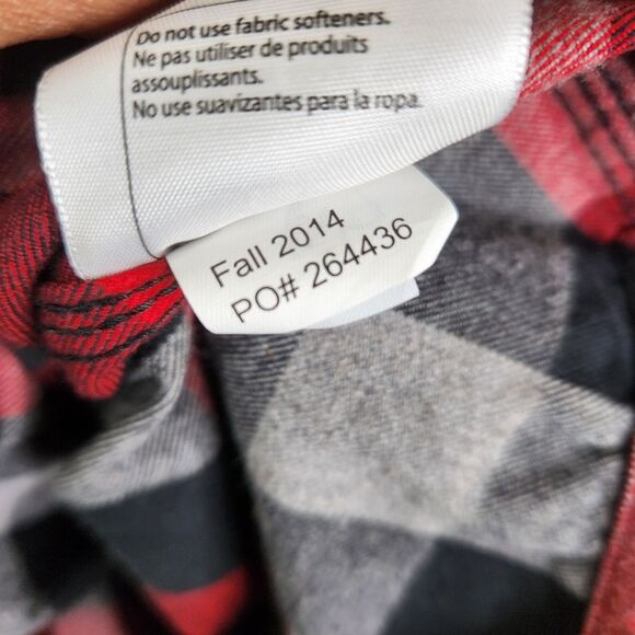 Carhartt Mens Original Fit Long Sleeve Plaid Flannel Button Up Shacket Medium - Picture 7 of 9